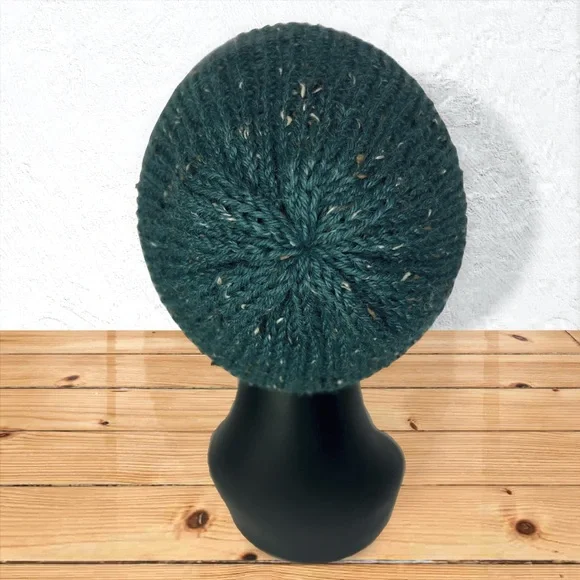 Handmade Alpaca Tweed Knit Beanie Handcrafted Unisex Hat Loch Ness - Picture 6 of 10